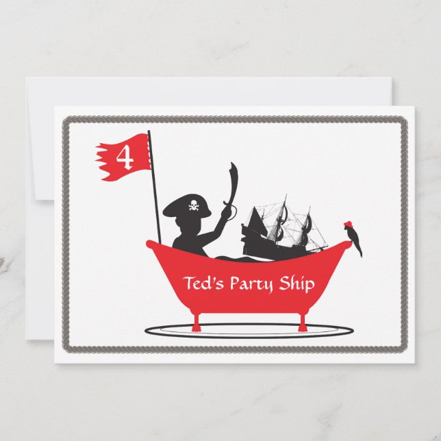 Birthday Invitation - Pirate Boy (Front)