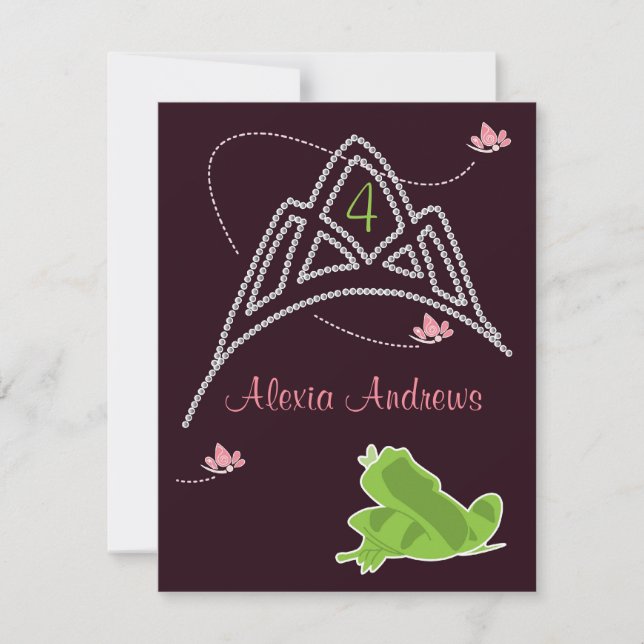 Birthday Invitation - Princess & Frog (Front)