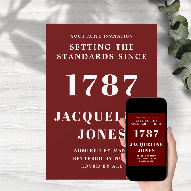 Birthday Invitation Red And White (Creator Uploaded)