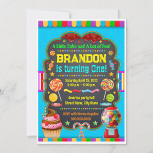 Birthday invitation Sweet candy