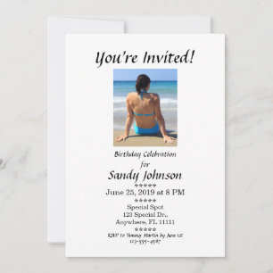 Birthday Invitation You're Invited Custom Adult