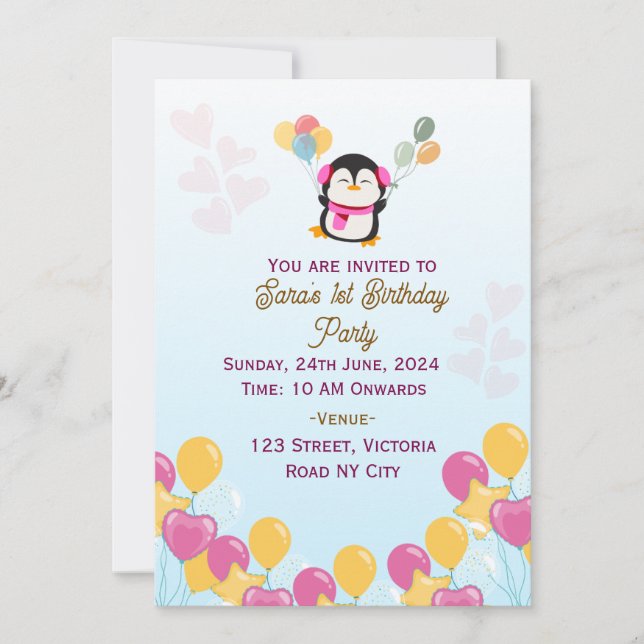 Birthday Invitations  (Front)