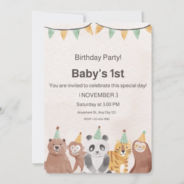 Birthday Invitations  (Front)