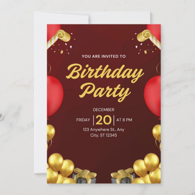 Birthday Invitations (Front)
