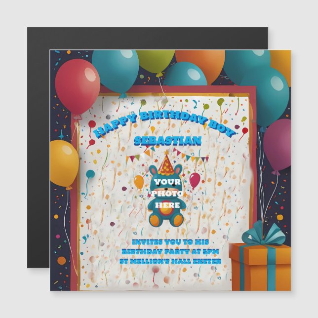 Birthday invitations party times Postcards (Front/Back)
