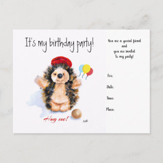 Birthday invitations "The little Hedgehog"