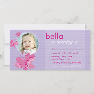 BIRTHDAY INVITE PHOTOCARD :: flutterbybutterfly 3