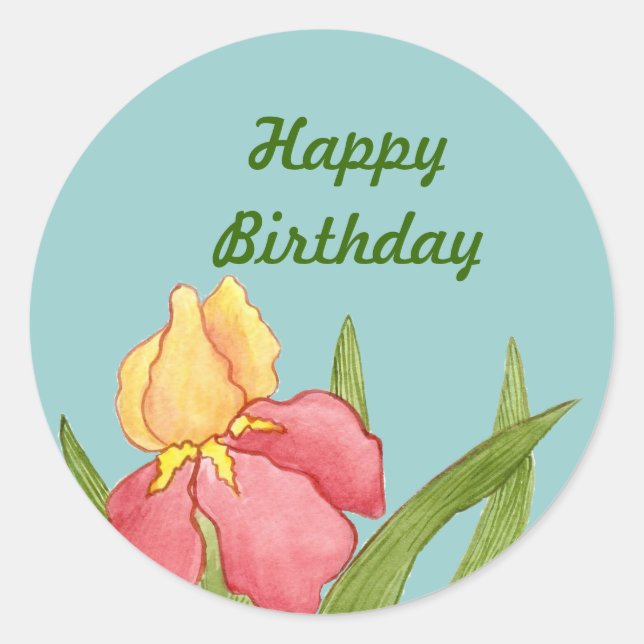 Birthday Iris Sticker (Front)