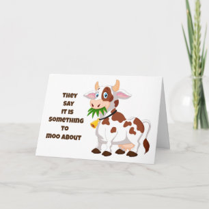 BIRTHDAY IS "SOMETHING TO MOO ABOUT" CARD