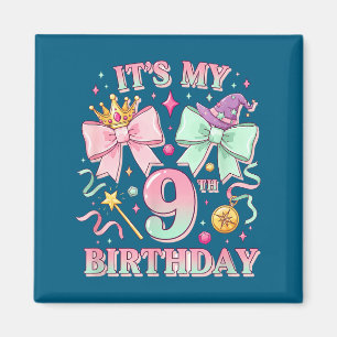 Birthday It's My 9th Birthday Cute Magical Princes Magnet