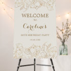 Birthday Ivory Gold Welcome