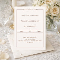 Birthday ivory simple timeless