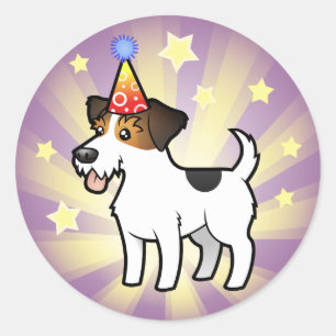 Birthday Jack Russell Terrier Classic Round Sticker