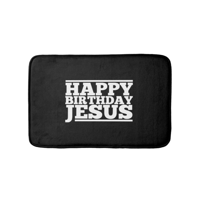 Birthday Jesus Christmas Bath Mat (Front)