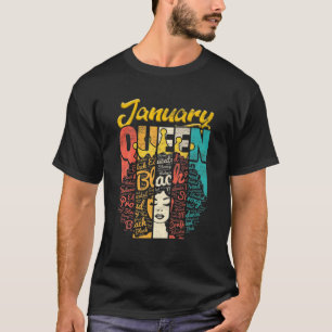 Birthday Junenth Queen Born In January Girls Women T-Shirt