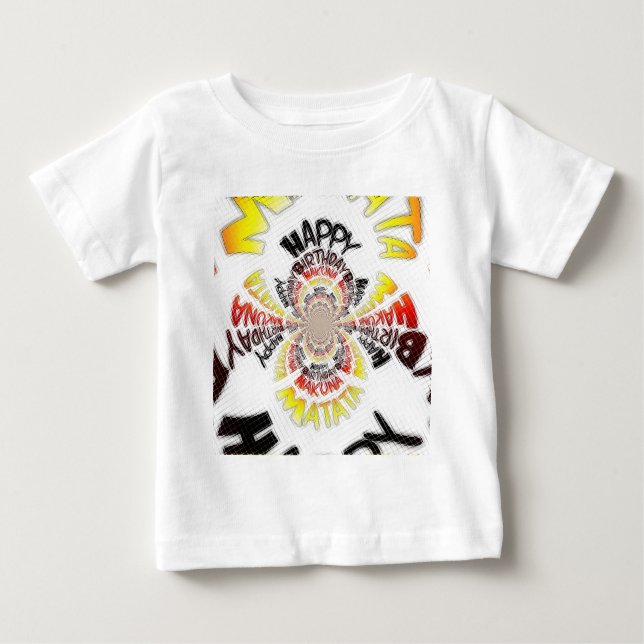 Birthday Kaleidoscope Art Print Baby T-Shirt (Front)