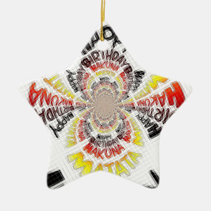 Birthday Kaleidoscope Art Print Ceramic Ornament