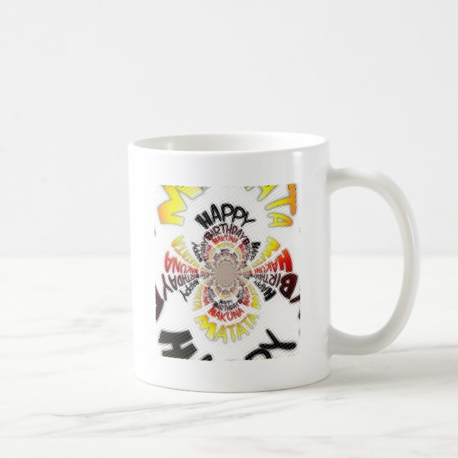 Birthday Kaleidoscope Art Print Coffee Mug (Right)