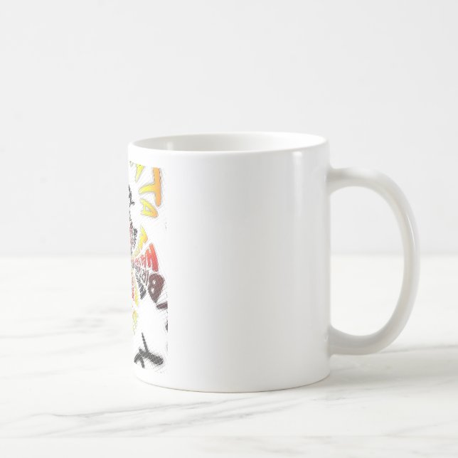 Birthday Kaleidoscope Art Print Coffee Mug (Right)