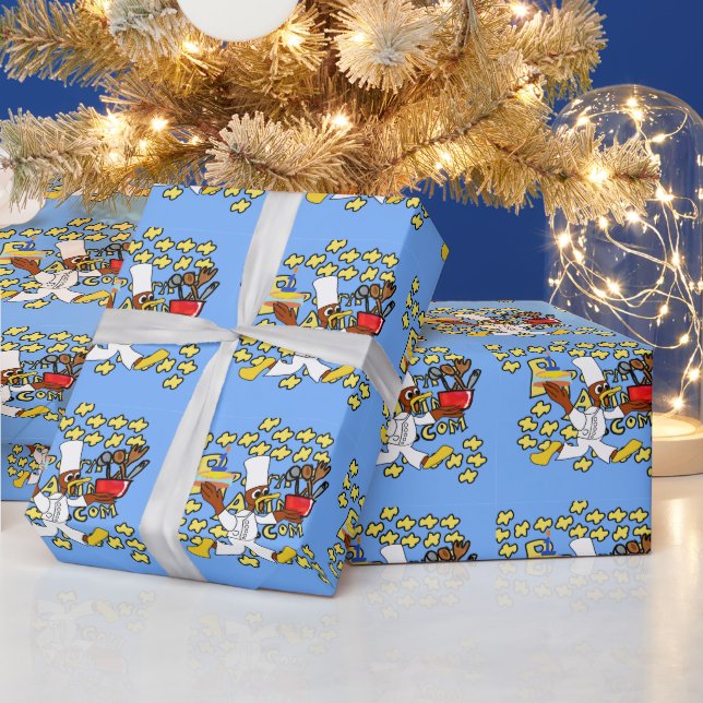 Birthday Kazoo Blue  Wrapping Paper (Holidays)