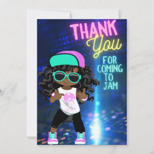Birthday Kickback Thank You Card (Girl)