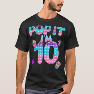 Birthday Kids Pop It I am 10 years old 10th Birthd T-Shirt