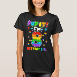 Birthday Kids Pop It I Am 8 Years Old 8th Birthday T-Shirt