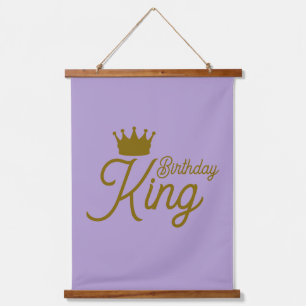 Birthday King Crown Birthday Banner – Royal Birthd Hanging Tapestry