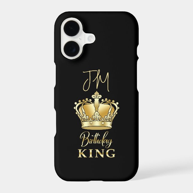 Birthday King Gold Crown Queen Luxury Monogram (Back)