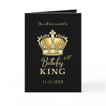 Birthday King Gold Crown Royal Monogram Luxury