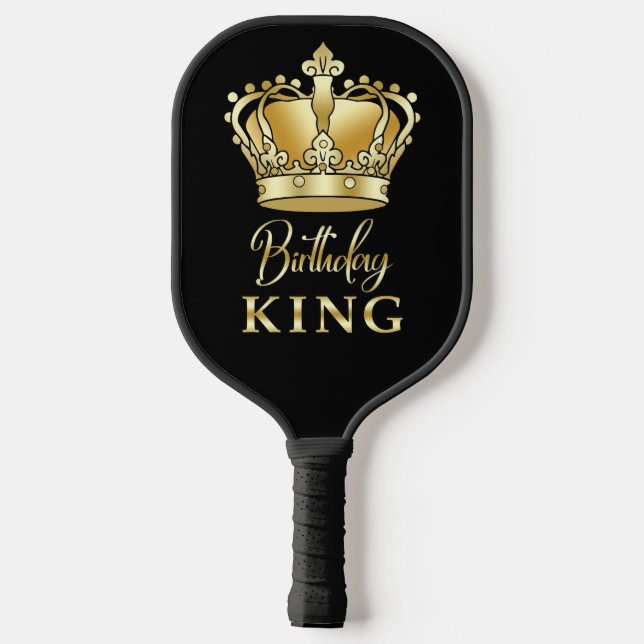 Birthday King Gold Crown Royal Queen Luxury Pickleball Paddle (Back)