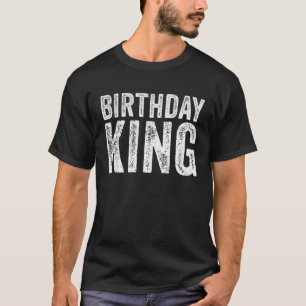 Birthday King Party Matching Funny Vintage Retro T-Shirt