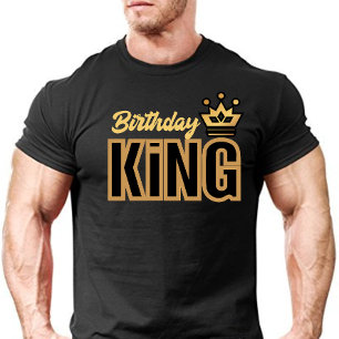 Birthday King Typography Design T-Shirt