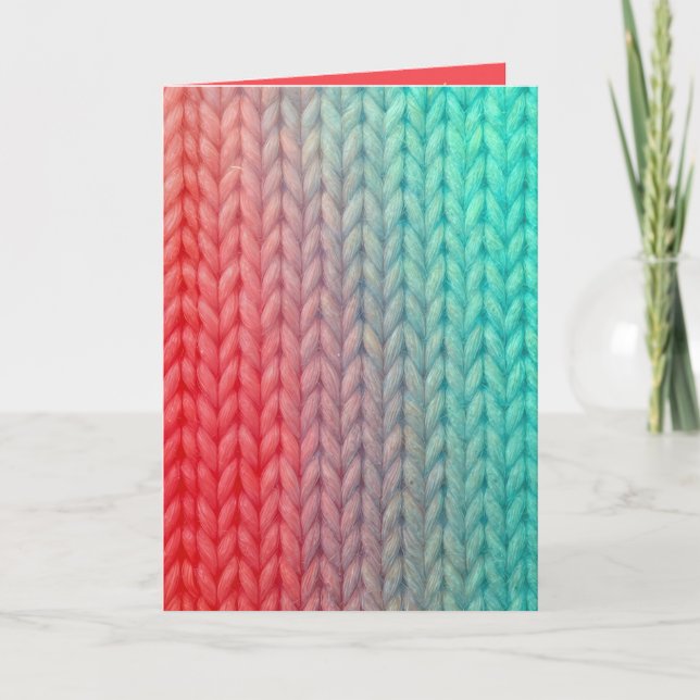 Birthday Knitting Stitches Card (Front)