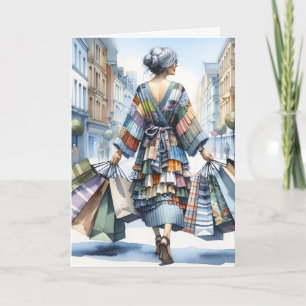 Birthday Lady Shopper Card