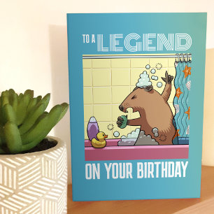 Birthday Legend (Editable Text) Singing Groundhog Card