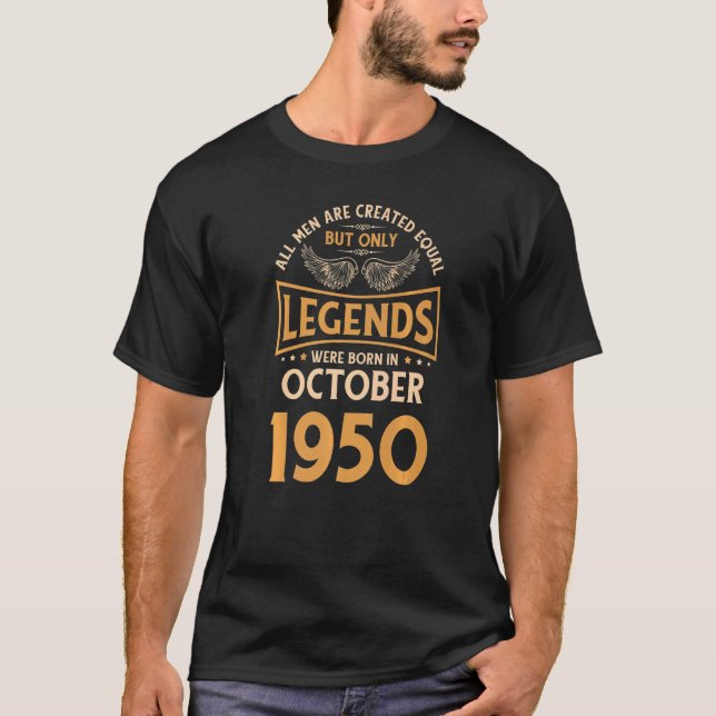 Birthday Legendär October 1950 T-Shirt (Front)