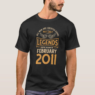 Birthday Legends Were Born In February 2011 T-Shirt