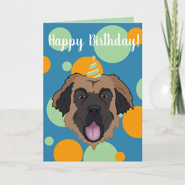 Birthday Leonberger Card (Front)