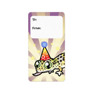 Birthday Leopard Gecko Gift Tags
