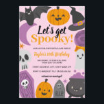 Birthday Let's Get Spooky Halloween Party  Invitation<br><div class="desc">More Fun Birthday Designs In The Little Bayleigh Store!</div>