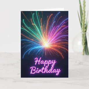 Birthday Light Burst Card