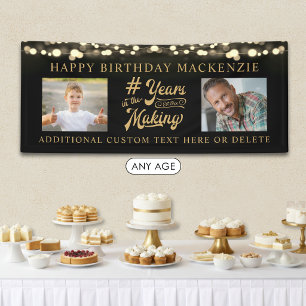 Birthday Lights Photo YEARS IN THE MAKING Banner