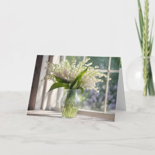 Birthday Lily of The Valley Bouquet Card