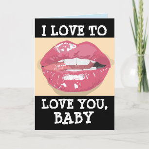 BIRTHDAY LIPS LOVE YOU ROMANTIC FOR HUSBAND HIM CARD