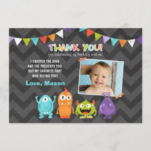 Birthday Little Monster Thank You Card