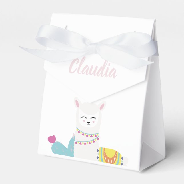 Birthday Llama Favour Box (Front Side)