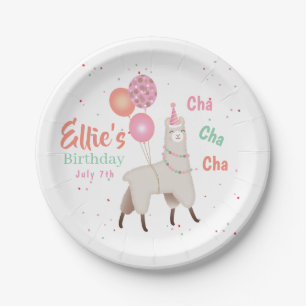 Birthday Llama Paper Plate