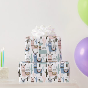 Birthday Llamas  Wrapping Paper