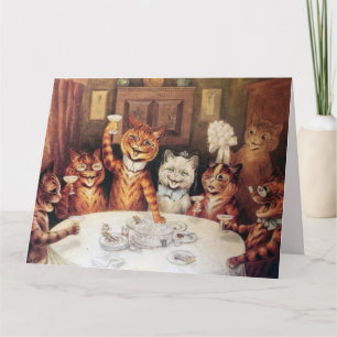 BIRTHDAY LOUIS WAIN OVERSIZED COOL CAT CARD